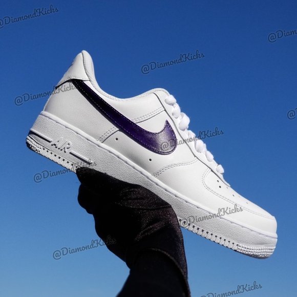 Nike Shoes - Custom Nike Air Force 1 Custom White Purple